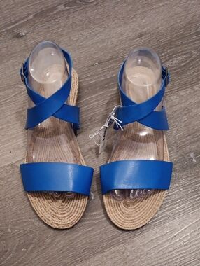 Old Navy Blue Cross-Strap Espadrille Sandals